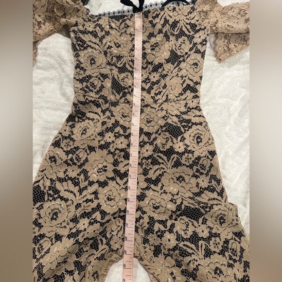 Alexis Lace Off-Shoulder lined Jumpsuit halter - Picture 14 of 16